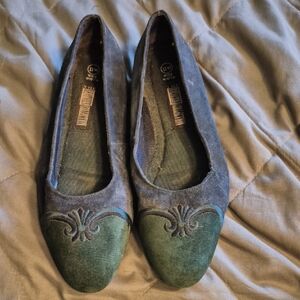 Vintage The Leather Collection Blue and Green Suede size 11W